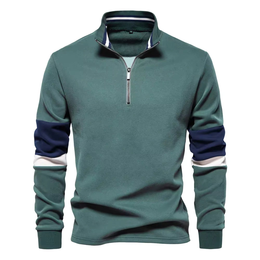 Maglione Premium con mezza zip 