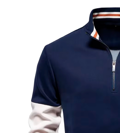 Maglione Premium con mezza zip 